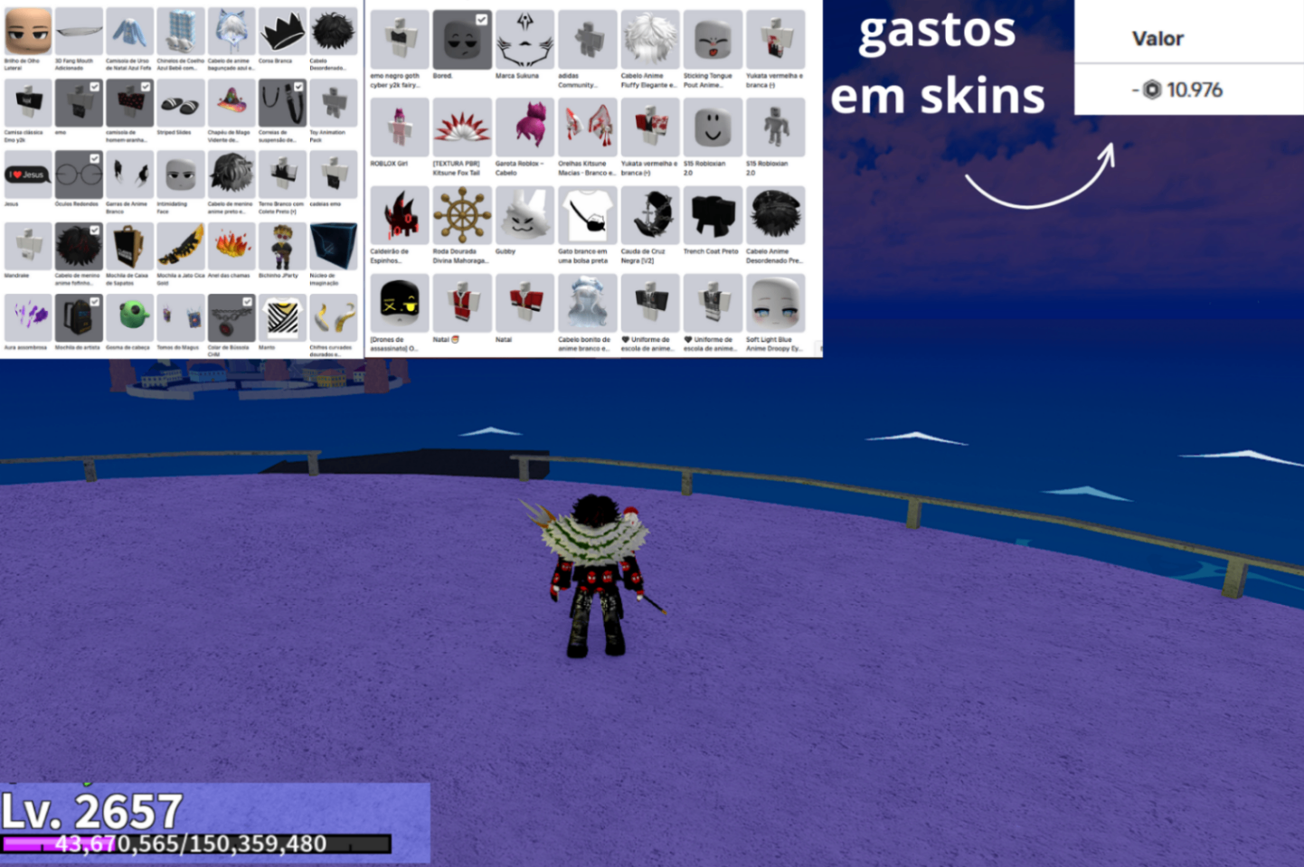 🔥 CONTA COM SKINS DE ROBUX